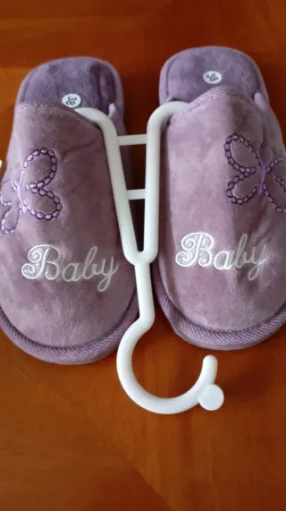 Ciabattine da donna da camera lilla
