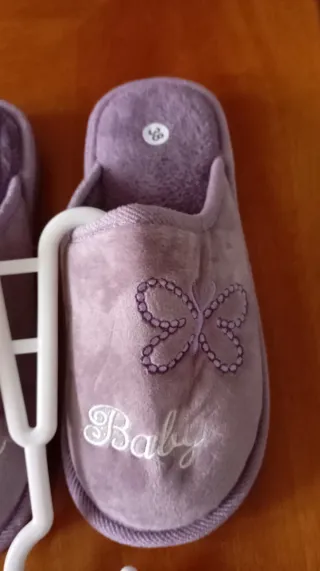 Ciabattine da donna da camera lilla