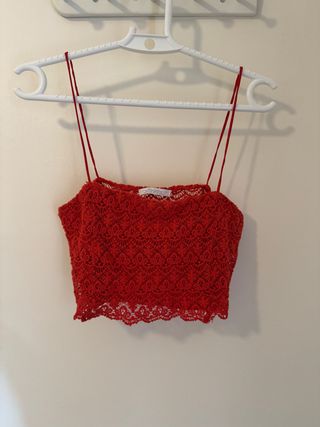 Top Zara Rojo Talla S