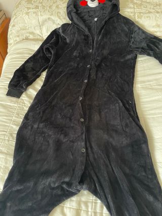 Pijama Entero Negro Oso Talla Única