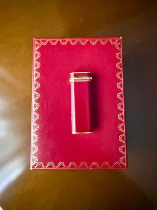 Mechero Cartier Vintage Rojo