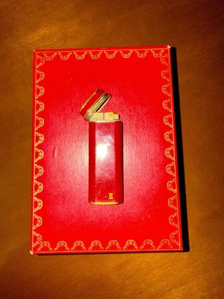 Mechero Cartier Vintage Rojo