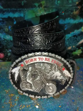 Hebilla Cinturón Biker Born to be Free 125