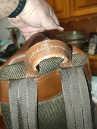 Mochila Marrom . Artesanal