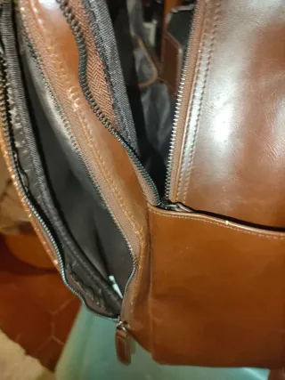 Mochila Marrom . Artesanal