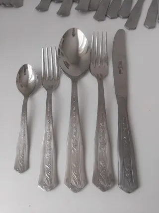 Cubertería acero 8 pax