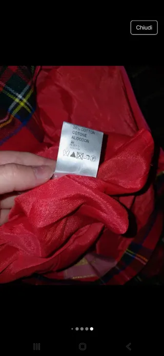 Minigonna kilt scozzese portafoglio