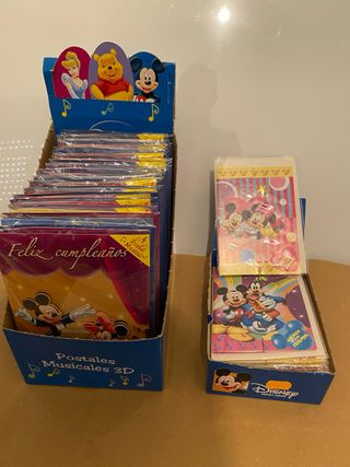 Lote tarjetas musicales Disney cumpleaños 3D