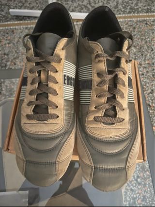 Bikkembergs Sneakers Uomo Beige/Verde Oliva