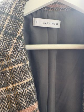 Abrigo oversize Easy Wear cuadros