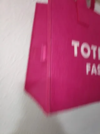 Bolso Tote Bag Fashion Rosa con asa larga negra