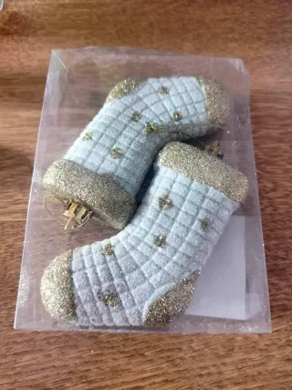 Addobbi Albero Natale Calzini Glitter