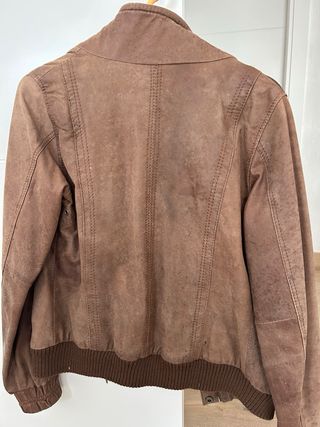 Cazadora de piel Kaye marrón talla M