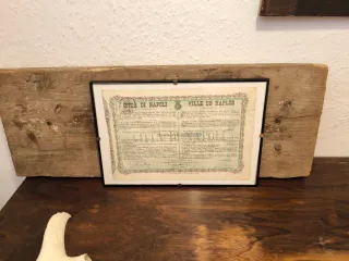 Cuadro Bono Título Deuda Histórico Nápoles 1880