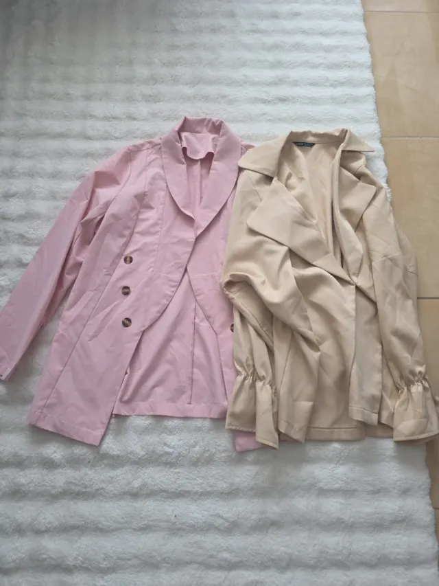 Lote 2 chaquetas: rosa y beige