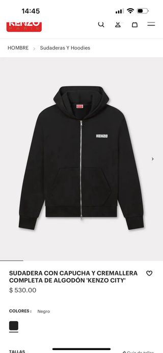 Sudadera Kenzo con cremallera y capucha