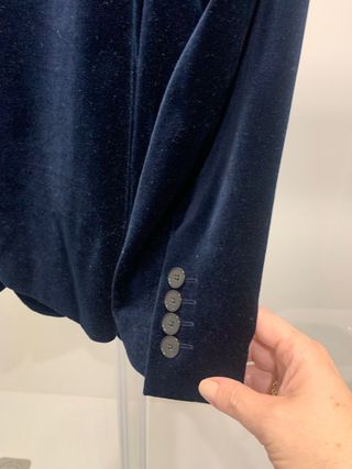 Blazer Terciopelo azul marino Zara. impecable