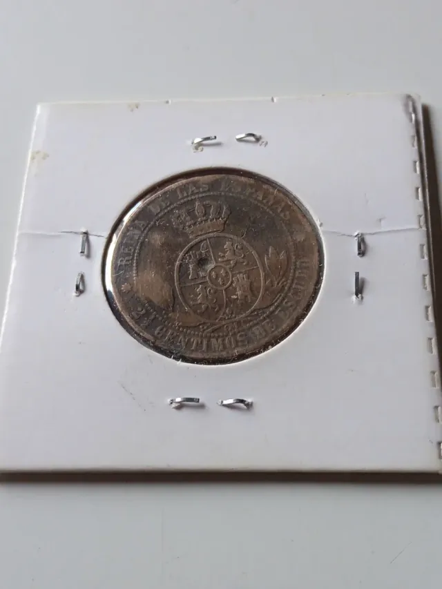 Isabel II 2.5 Céntimos de escudo 1868 Barcelona