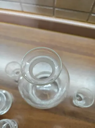 Bottiglietta cristallo decorata + 4 bicchierini