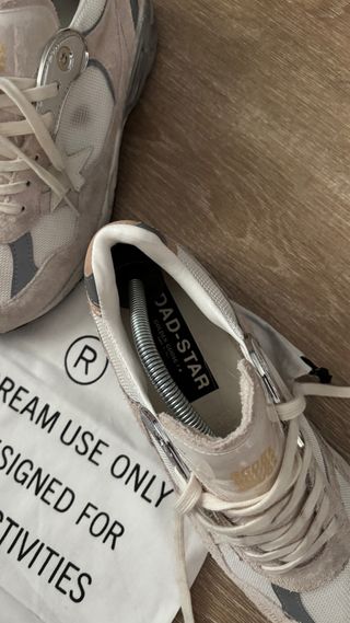 Golden Goose Dad Star Beige/Plata