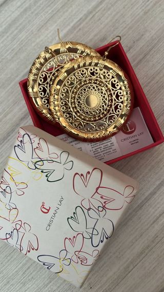 Pendientes Cristian Lay Acero Inoxidable Dorados