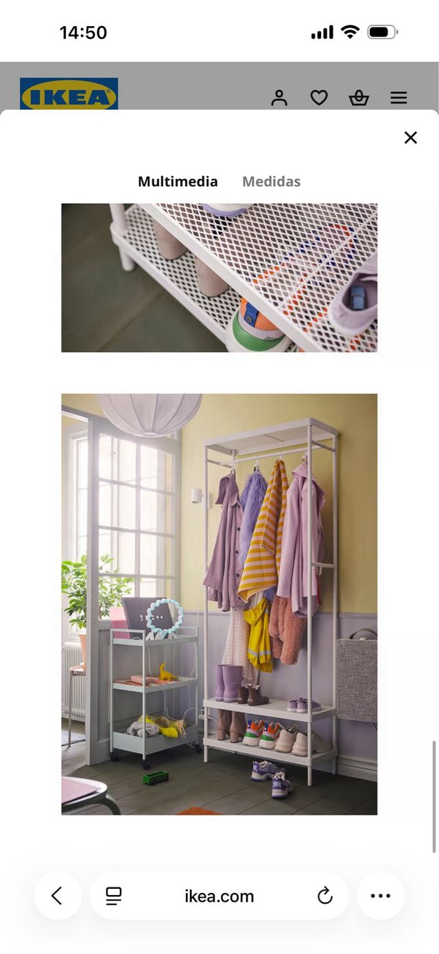 Perchero Metálico Blanco IKEA