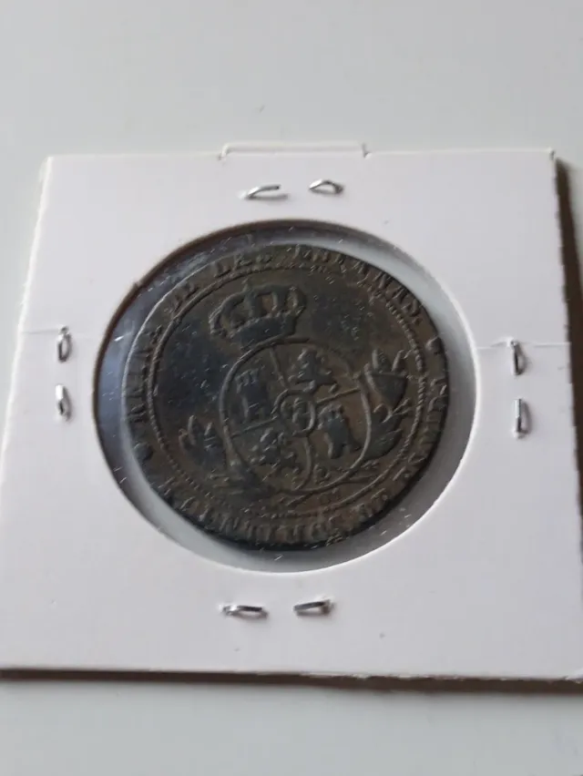 Isabel II 5 Céntimos de escudo 1867 Barcelona OM