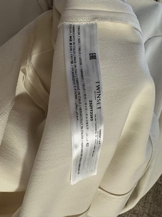 Tubino TwinSet bianco nuovo con dettaglio gioiello