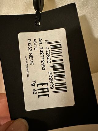 Tubino TwinSet bianco nuovo con dettaglio gioiello