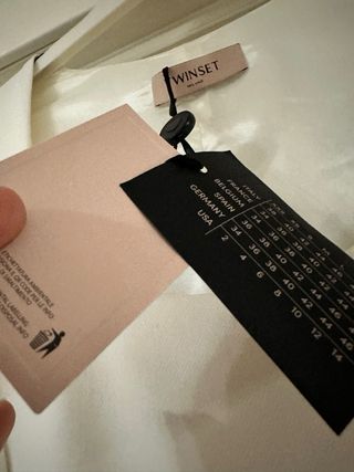 Tubino TwinSet bianco nuovo con dettaglio gioiello