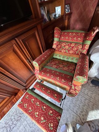 Butaca reclinable tela floral