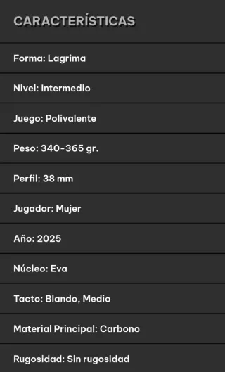 Pala Pádel Siux Valkiria Go 2025