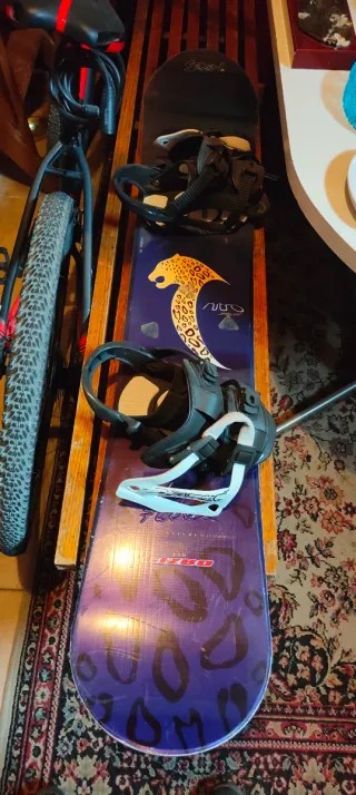 Tabla Snowboard con Fijaciones