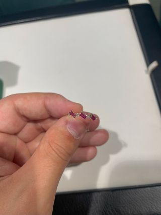 Anillo Oro 18K Rosa Rubí Circonitas