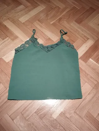 Camiseta tirantes Shein verde M