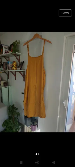 Vestido largo tirantes amarillo