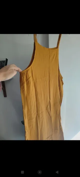 Vestido largo tirantes amarillo