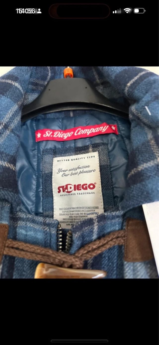 Cappottino scozzese nuovo stile anni 80 misto lana