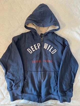 Sudadera con cremallera de niño con capucha