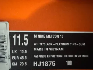 Nike Metcon 10 Scarpe da Ginnastica Bianche