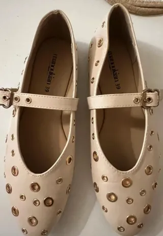 Manoletinas Maoukian Beige Talla 39