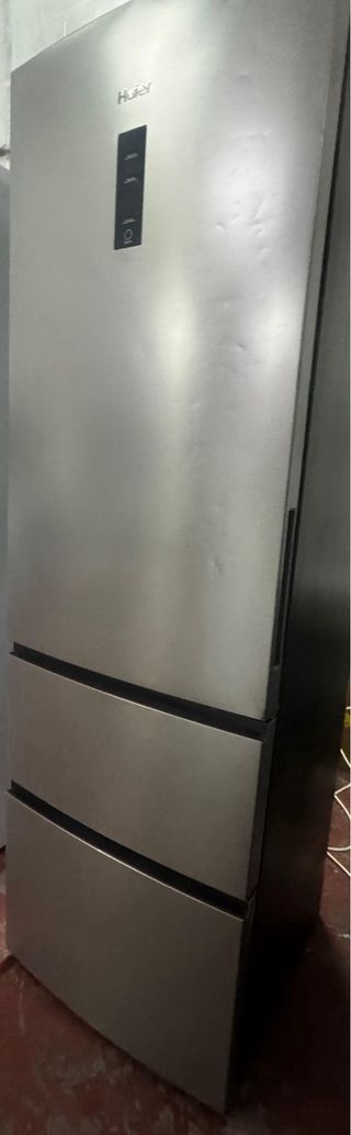 FRIGORÍFICO COMBI NO FROST MARCA HAIER EN INOX