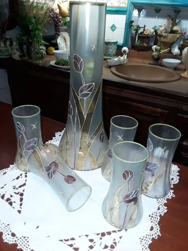 Jogo Modernista Jarra e 5 Copos