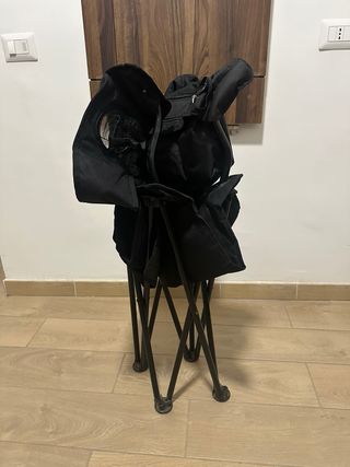Sedia da campeggio pieghevole nera