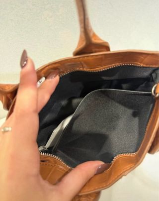 Borsa Zara effetto coccodrillo cuoio