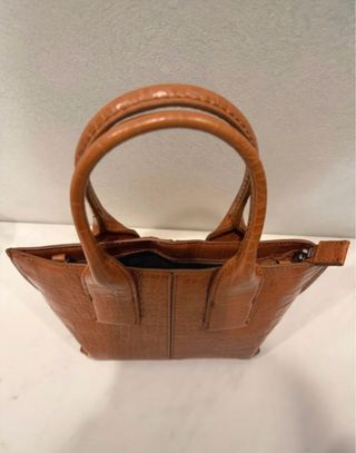 Borsa Zara effetto coccodrillo cuoio