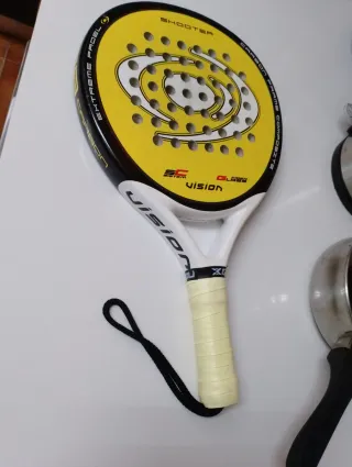 Pala pádel Vision Carbono Amarilla 380g