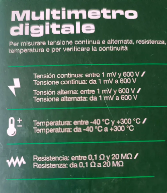 Multímetro Digital Parkside