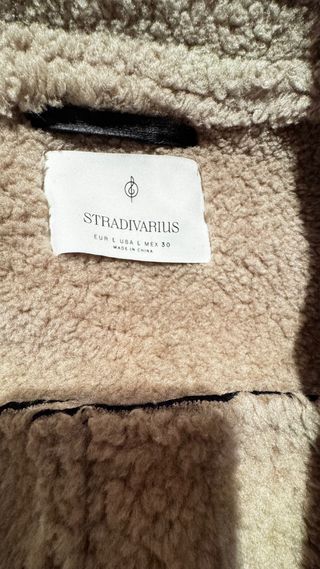 Chaqueta aviador negra y beige