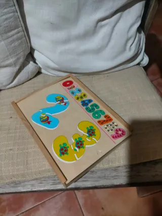 Medidor infantil, puzzle abecedario y números made